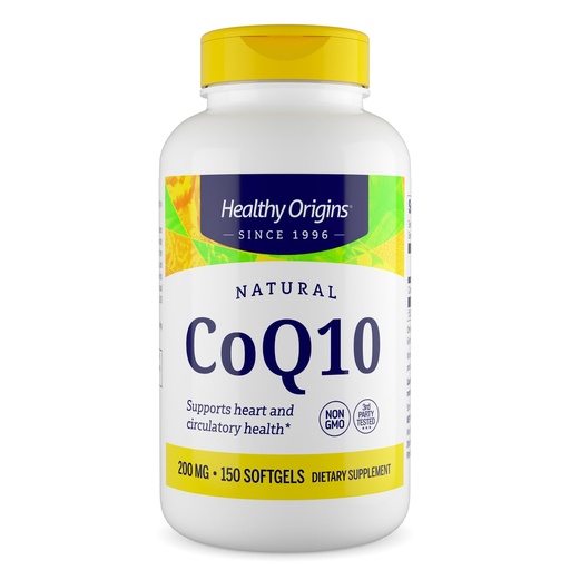 [BRSWIZYZOMDQY2T4] Healthy Origins CoQ10 200 mg, 150 Softgels - Natural Trans-Isomer Ubiquinone, Yeast Fermented High Bioavailability Coenzyme Q10 Supports Heart Health & Cellular Energy - Antioxidant Supplement