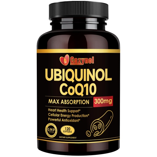 [BRSRAHY2CQCAKDLU] Ubiquinol CoQ10-300mg-Softgels with Vitamin E & Omega 3, Coenzyme Q10 Supplement High Absorption Support Heart Health & Energy-Production, Powerful-Antioxidant 120 Servings 4 Month Supply
