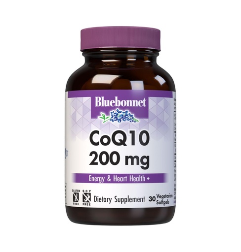 [BRSWIYTROYGQCEL2] Bluebonnet CoQ10 200mg Softgels - Antioxidant-Rich Energy & Heart Supplement for Women & Men - CoQ-10 Ubiquinone With Vitamin E - Non-GMO, Soy & Gluten-Free Co Q 10 Supplement - 60 Vegetarian Softgels
