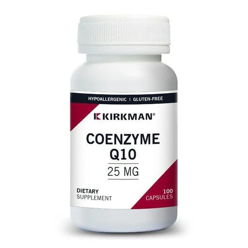 [BRSWIATRA4PBAFDA] Kirkman Coenzyme Q10 25 mg - Hypoallergenic || 100 Vegetarian Capsules || CoQ10 || Supports Immune System || Gluten and Casein Free || Capsules are Plant Based