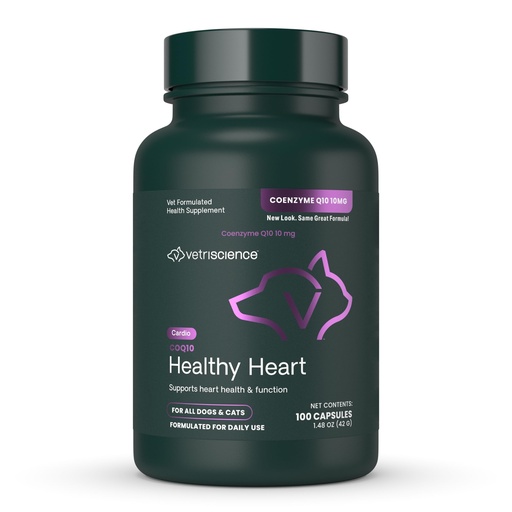 [BRSWIYT3C4NWADT4] Vetri-Science VETRISCIENCE Coenzyme Q10 for Dogs and Cats, 10mg, 100 Capsules - Cardiovascular and Gum Health CoQ10 Supplement for Pets