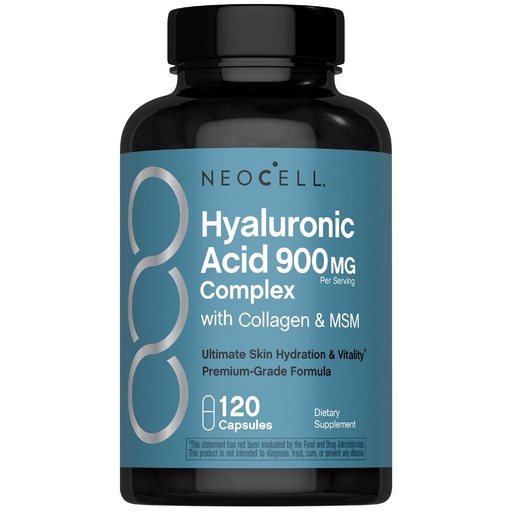 [BRSREZYKOEFB4YD3] NeoCell Hyaluronic Acid Complex 900mg | 120 Capsules | with BioActive Collagen Peptides & MSM | Premium Grade Formula