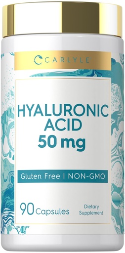 [BRSREBQ5PJYBQC3D] Carlyle Hyaluronic Acid Supplement | 50 mg | 90 Capsules | Non-GMO & Gluten Free