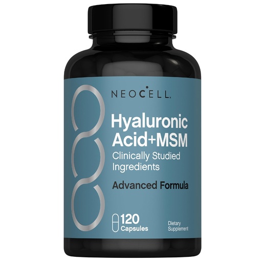 [BRSREZYKOYBAKADG] NeoCell Hyaluronic Acid with MSM 1000mg | 120 Capsules | Advanced Formula Supplement | Clinically Studied Ingredients