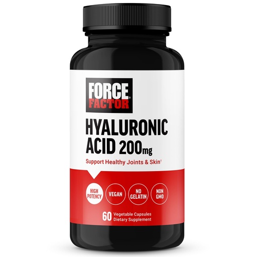 [BRSROHYDAQNGYFA7] Force Factor Hyaluronic Acid Supplements, Hyaluronic Acid Capsules for Joint Health and Skin Hydration, Joint Health Supplement for Women and Men, High Potency, Vegan, 60 Capsules