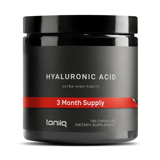[BRSWYZYPOEOR4HTB] Toniiq Hyaluronic Acid Supplements – Lab Tested 95% Ultra High Purity – Fermented and Bioavailable with Vitamin C – Third Party Lab Tested – 180 Capsules