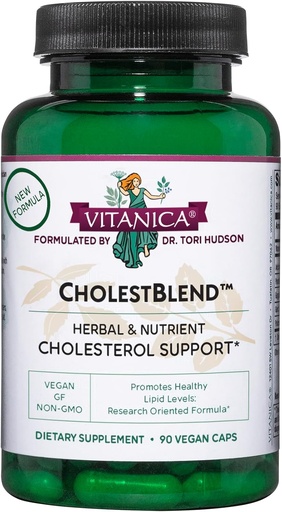[BRSWIYQPB55WMDA5] Vitanica Cholestblend, Cholesterol Support, Vegan, 90 Capsules