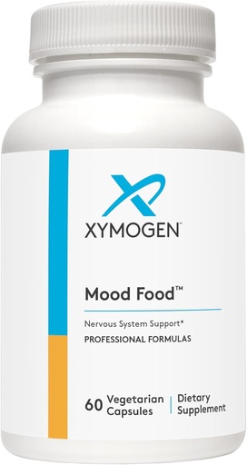 [BRSWIYIZCF4A22LG] XYMOGEN Mood Food - Nervous System, Relaxation & Mood Support Supplement - Folate, B12, B6 with Magnesium, 5-HTP & GABA Supplement - Vegan & Non-GMO (60 Capsules)