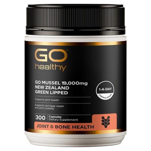 [BRSREGIEDMPRU3TA] Go New Zealand Green Lipped Mussel 19,000mg, 300 Veggie Capsules
