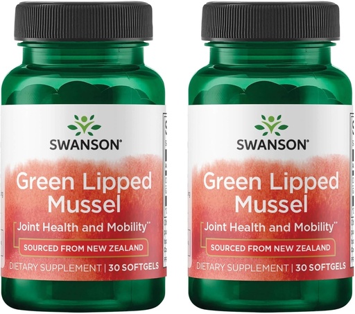 [BRSWGAANDENRGC3L] Swanson New Zealand Green Lipped Mussel Oil 30 Sgels (2 Pack)