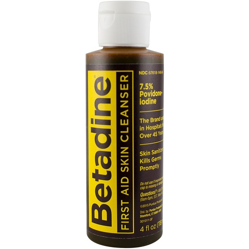 [BRSWIYQHCUOBOEI7] Betadine Skin Cleanser, 4 Ounces, Antiseptic Hand Wash