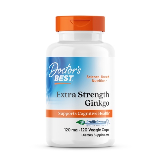 [BRSWIYQHCEIRUDI5] Doctor's BEST Extra Strength Ginkgo, Non-Gmo, Gluten Free, Vegan, Soy Free, Promotes Mental Function And Memory, 120 Mg, 120 Count (Pack Of 1) - Capsule