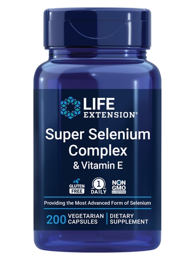 [BRSRGFAQOVYAMFYV] Life Extension Super Selenium Complex, 200 mcg – 3 Forms of Selenium, Vitamin E – Cellular Health & Longevity Support – Gluten-Free, Non-GMO, Vegetarian, 1 Daily – 200 Capsules