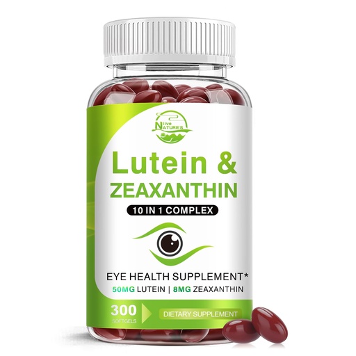 [BRSREHQRCVYB6EQ3] Lutein and Zeaxanthin Supplements, Eye Vitamin & Mineral Supplement, Multivitamin for Vision & Ocular Health with Omega-3, Protect and Enhance Your Eye Health Completely, 300 Softgels