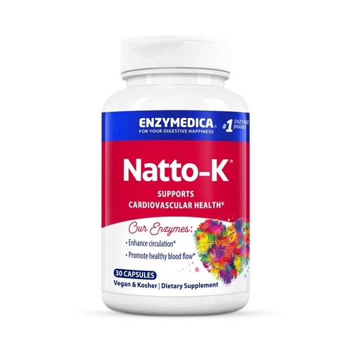 [BRSWIYQQBIOBO3LA] ENZYMEDICA Natto-K Capsules, 30 Count