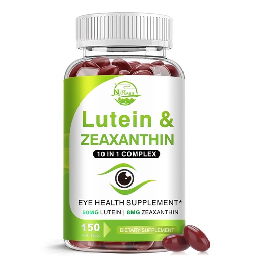 [BRSREHQRCEGREFDJ] Lutein and Zeaxanthin Supplements, Eye Vitamin & Mineral Supplement, Multivitamin for Vision & Ocular Health with Omega-3, Protect and Enhance Your Eye Health Completely, 150 Softgels