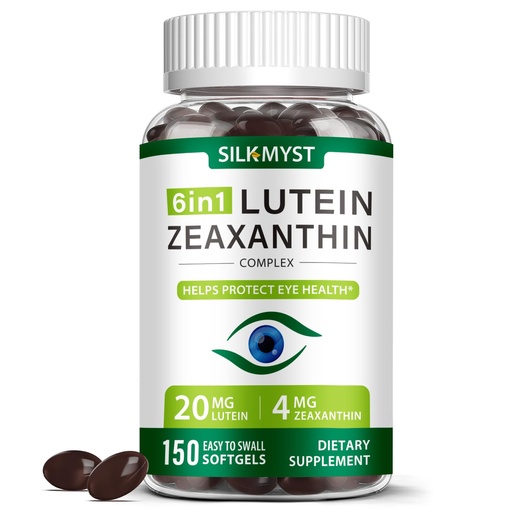 [BRSREAQRAEPQICDD] Lutein and Zeaxanthin Supplement - Eye Vitamins 150 Softgels, 20mg Lutein & 4mg Zeaxanthin with Vitamins C, E, Zinc, Copper for Blue Light Protection, Eye Health Support, 5 Months Supply