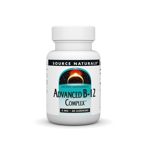 [BRSWIYQOAUAQI23Y] Source Naturals Advanced B-12 Complex 5 Mg Lozenge, 60 Lozenges