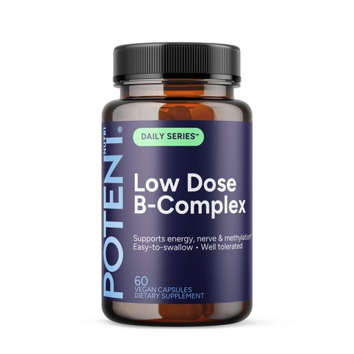 [BRSRECQHOIHBUCQ6] Low Dose B-Complex - 60 Capsules - Complete Daily Support - Well Tolerated, Easy to Swallow - Supports Energy & Wellness