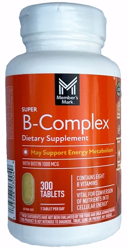 [BRSWKFT6PICRAYDO] Members Mark Super B-Complex Dietary Supplement (300 Count)