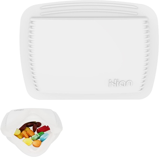 [BRSW2HTROUCRYGQ2] 1 Pieces Pill Organizer Reusable Pocket Pill Case Portable Open Pill Pouch Silicone Small Pill Box Pill Container Pill Holder Pill Bags Organizing Medication, Vitamins, and Tablets for Travel (White)