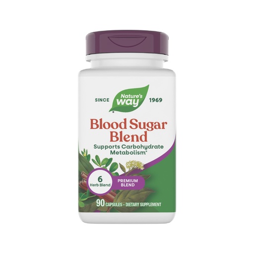 [BRSREBL5BMFGOCLO] Nature's Way Blood Sugar Blend with Gymnema Extract, Supports Carbohydrate Metabolism*, Vitamin A, 90 Capsules