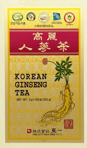 [BRSWIA3RCACWMEL6] Korean Ginseng Tea in Wood Case 0.10oz(3g) x 100 Packets