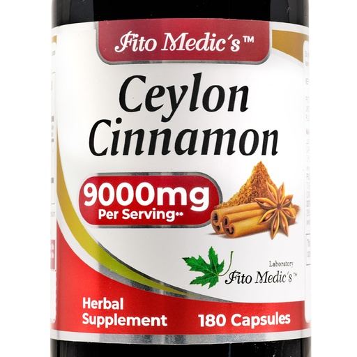 [BRSRAZA5BYNAO2D3] FITO MEDIC'S Ceylon Cinnamon Capsules – 180 Capsules – Pure Cinnamomum Verum Cinnamon Supplement