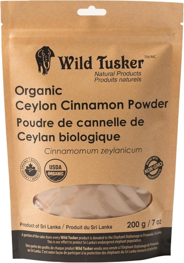 [BRSWG2YPAR5RO33K] Organic Ceylon Cinnamon Powder – Certified, Gluten-Free, Low Coumarin, Non-GMO, Perfect for Baking, Cooking & Smoothies – Natural Flavor & Aroma for Healthy Living, 65g Pack