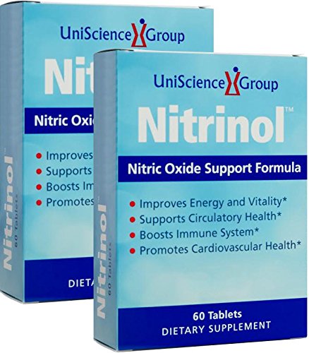 [BRSWKZIDA5YAKEY3] UniScience Group Nitrinol, Natural Nitric Oxide Booster with Beetroot Extract, 60 Tablets per Box, 2 Box Deal