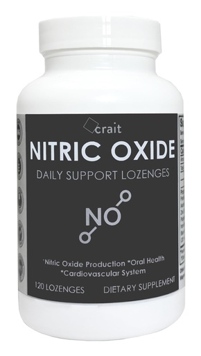 [BRSREGL4CF6R63TA] crait Nitric Oxide Lozenges 120 Count Potassium Nitrate that Supports Blood Pressure, Circulation, Vascular & Heart Health – Oral Microbiome & pH Balance – Slow Release for NO Bioavailability
