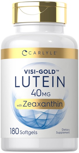 [BRSWGFL6AQPGYCDL] Carlyle Lutein and Zeaxanthin Supplement | 40mg | 180 Softgels | Pills for Eyes | Eye Health Vitamins | Visi-Gold | Non-GMO and Gluten Free