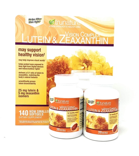 [BRSWGYYOCB7RAD3B] Trunature Vision Complex Lutein and Zeaxanthin MegaSize 3Pack (140 Count Each )