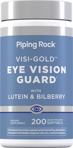 [BRSWIFDQAV4WM3Q7] Piping Rock Lutein and Zeaxanthin Supplements | 200 Softgels | with Bilberry Extract | Eye Vision Vitamin | Non-GMO, Gluten Free