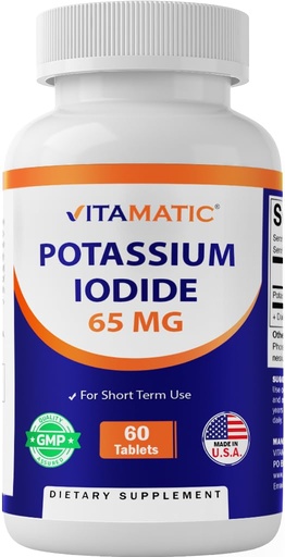 [BRSW2BQ7PIFQGAAV] Vitamatic Potassium Iodide 65 mg per Serving - 60 Tablets - KI Pills (60 Count (Pack of 1))