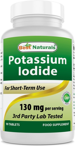[BRSRMGAPBUMQKC3F] Best Naturals Potassium Iodide 130 mg per Serving - Dietary Supplement, 90 Tablets (1)