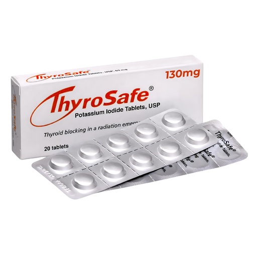 [BRSRABL5OECBSCL6] ThyroSafe Potassium Iodide 130mg Tablets (KI Pills) - Iodine for Radiation Emergency Protection | Nuclear Fallout Survival Gear and Emergency Supplies for Prepper Kits | 20 Count