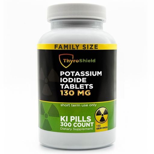 [BRSROHQKOF6GADQ7] Potassium Iodide Tablets 130 mg | 300ct Iodine Tablets for Radiation Exposure - Potassium Iodine Pills - YODO Naciente - KI Pills - Made in USA - ThyroShield