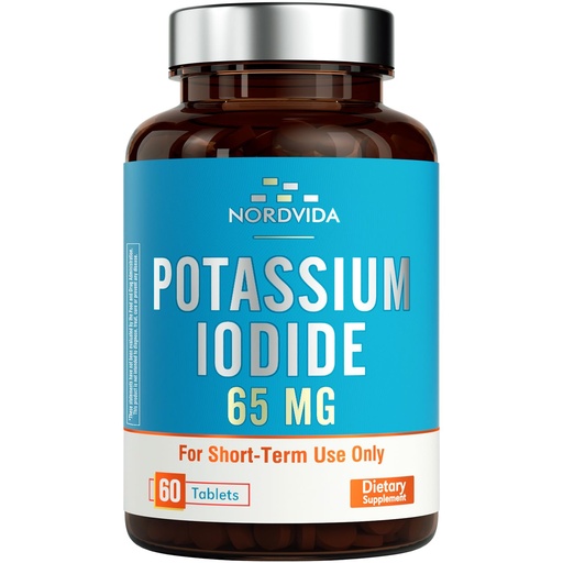 [BRSRMGQ7BYAW2GT6] Potassium Iodide 65 mg Tablets, Emergency Kit, Iodide Pills, Survival Kit, Potassium Iodide (KI) Tablets, Thyroid Support, 60 KI Counts