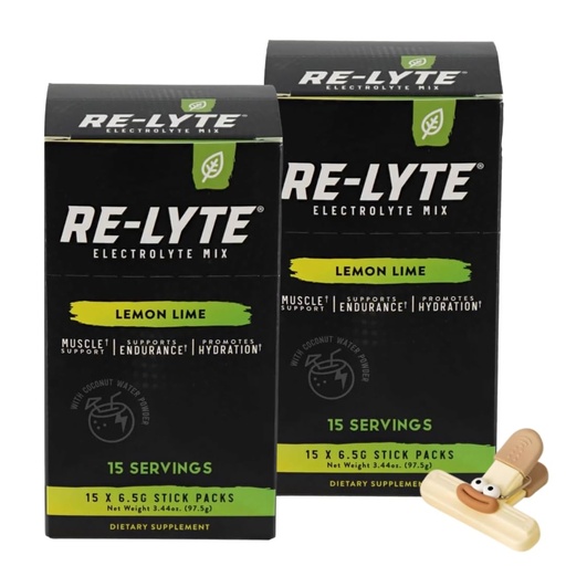 [BRSRGCTYAR5A43T5] Relyte Electrolyte Mix Lemon – Electrolytes Powder Packets for Instant Hydration – Lmnt Electrolyte Powder Packets Alternative – 15 Ct Each, 2 Pack – with Bag Clips and Redmond Real Salt