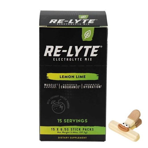[BRSRGCTYBV5GYET4] Relyte Electrolyte Mix Lemon – Electrolytes Powder Packets for Instant Hydration – Lmnt Electrolyte Powder Packets Alternative – 15 Ct Each, 1 Pack – with Bag Clips and Redmond Real Salt