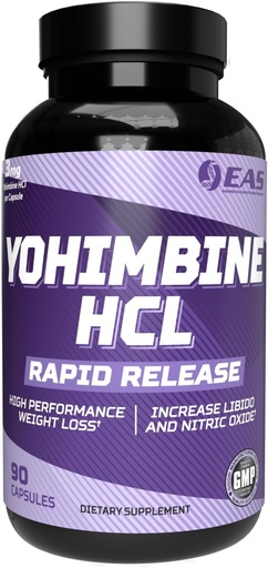 [BRSROHQEAB7BEDIU] EAS Yohimbine HCL | Improved Weight Loss & Athletic Performance | Rapid Release Technology | Gluten Free, Non GMO, Vegetarian Friendly | 90 Capsules