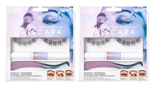 [BRSWYAT2CUBAIA3L] Kiss Falscara Eyelash Starter Kit Lengthening (Pack of 2)
