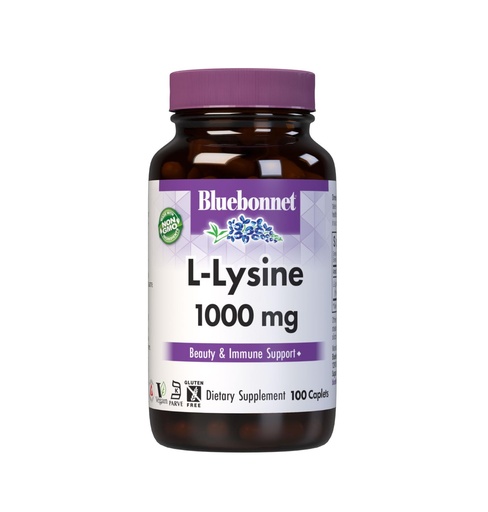 [BRSWIY33AABB6H3G] BlueBonnet L-Lysine 1000mg Essential Amino Acids Supplement - Immune & Collagen Support Supplements for Women & Men - Non-GMO, Vegan & Gluten-Free - 1000 mg L Lysine Per Serving - 100 Caplets