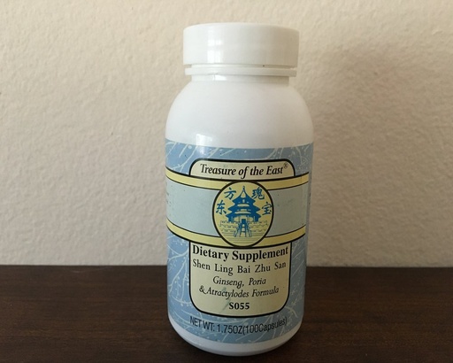 [BRSWKFQQCEAAGADK] Treasure of The East, Ginseng Poria & Atractylodes Formula - Shen Ling Bai Zhu San (5:1 Concentrated Herbal Extract, 100 Capsules)