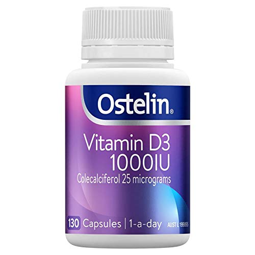 [BRSWGCAEOIDQ2HTH] Ostelin Vitamin D3-1000IU - 1 Daily Supplement 130 Capsules