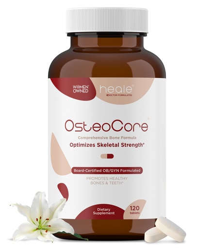 [BRSREHAYCIBWMAAU] OsteoCore - Calcium Supplements for Women (1 Month Supply) Osteoporosis & Bone Health - Calcium Absorption - Vitamin D3 & Vitamin K2 Complex - Gluten Free, Non GMO, Made in USA by Heale - 120 Tablets