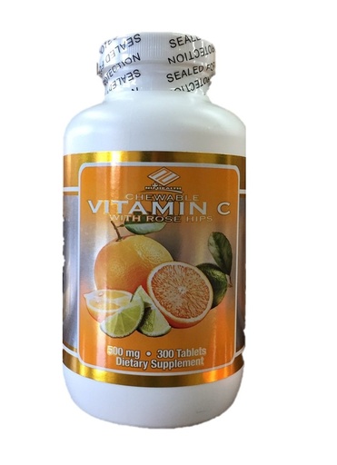 [BRSWIHYYOEJW2HLE] Nu Health Vitamin C Chewable 500mg 300 Tablets