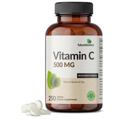 [BRSRA2QKOACAAE3V] Futurebiotics Vitamin C 500mg Non-GMO, 250 Tablets