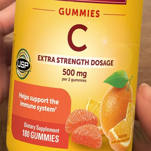[BRSRECT2DF5AODLD] Nature_Mades Vitamin C Gummies 500mg (360 Count - Value Pack) | Tangerine Flavor, Antioxidant Support, Daily Wellness, Gluten Free, Extra Strength Dosage